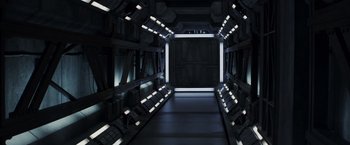 Movie still from “Total Recall” (2012), directed by Len Wiseman – Extreme Wide shot, Overhead angle