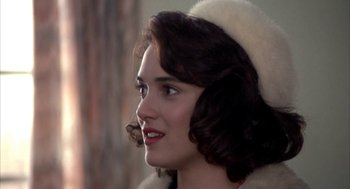 Movie still from “Great Balls of Fire!” (1989), directed by Jim McBride – A person wearing a hat; Close Up shot, Over the shoulder angle