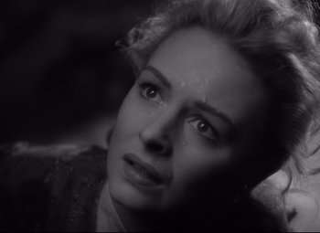 Movie still from “Green Dolphin Street” (1947), directed by Victor Saville – A black - and - white photo of a woman crying; Close Up shot, High angle