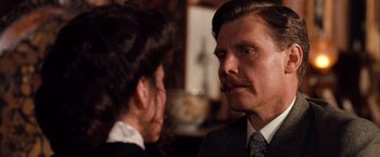 Movie still from “Greystoke: The Legend of Tarzan, Lord of the Apes” (1984), directed by Hugh Hudson – A man and a woman are looking at each other; Close Up shot, Over the shoulder angle