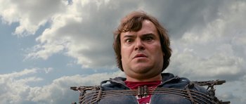Movie still from “Gulliver's Travels” (2010), directed by Rob Letterman – A person with a rope around their neck; Close Up shot, Low angle