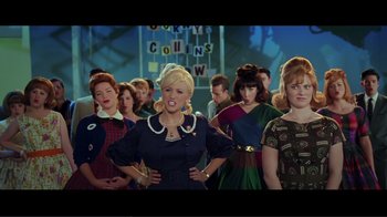 Movie still from “Hairspray” (2007), directed by Adam Shankman – A group of people standing in front of each other; Medium shot, Low angle