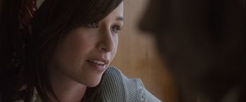 Movie still from “Halloween” (2007), directed by Rob Zombie – A person wearing a sweater; Close Up shot, Over the shoulder angle